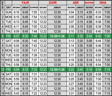 FEBRUARY26 TIMETABLE