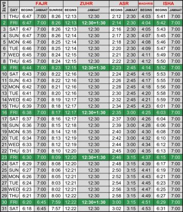 JANUARY2026 TIMETABLE
