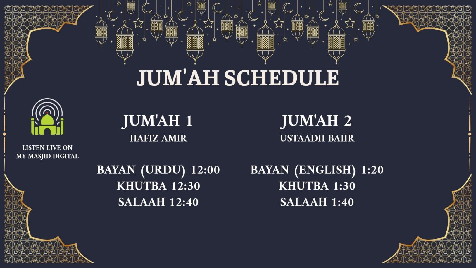 Jumahschedule